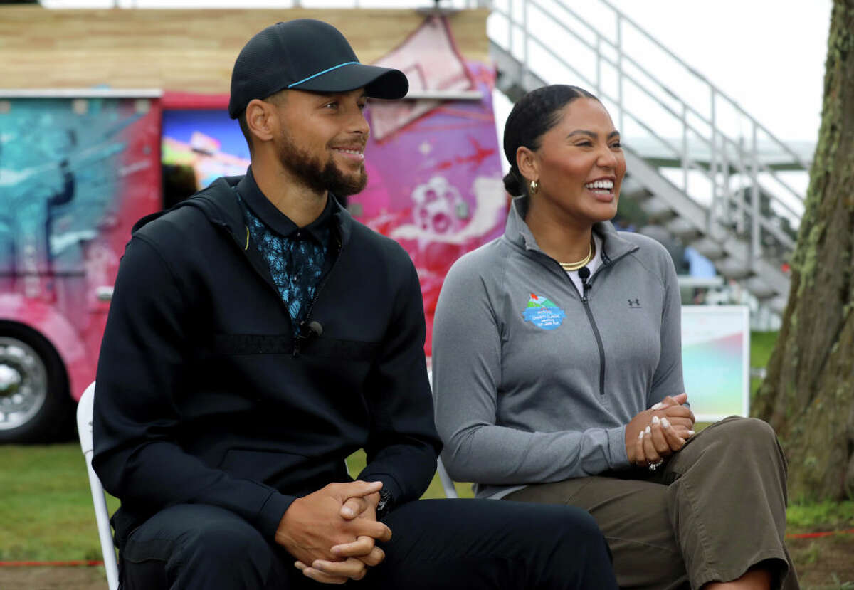 File photo of Stephen Curry and Ayesha Curry in Oakland, Calif.