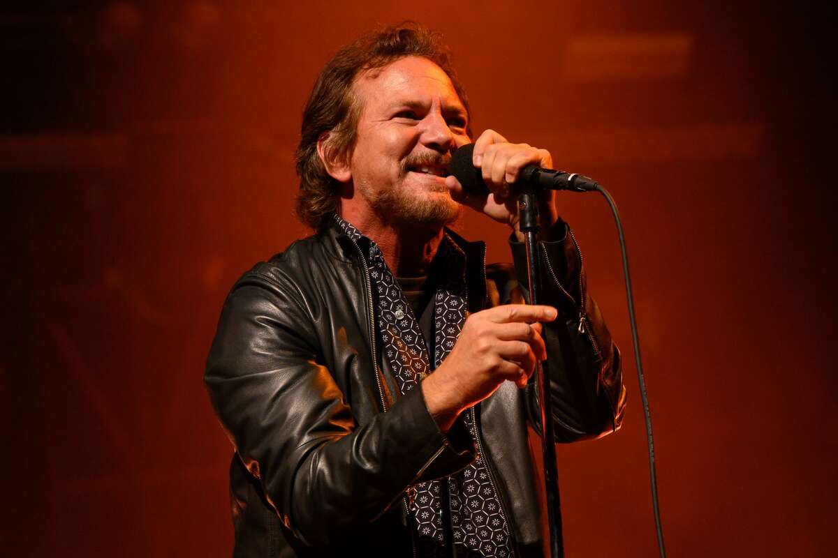 Singer Eddie Vedder of Pearl Jam performs onstage during day two of the Ohana Festival Encore weekend on October 02, 2021 in Dana Point, California. (Photo by Scott Dudelson/Getty Images)