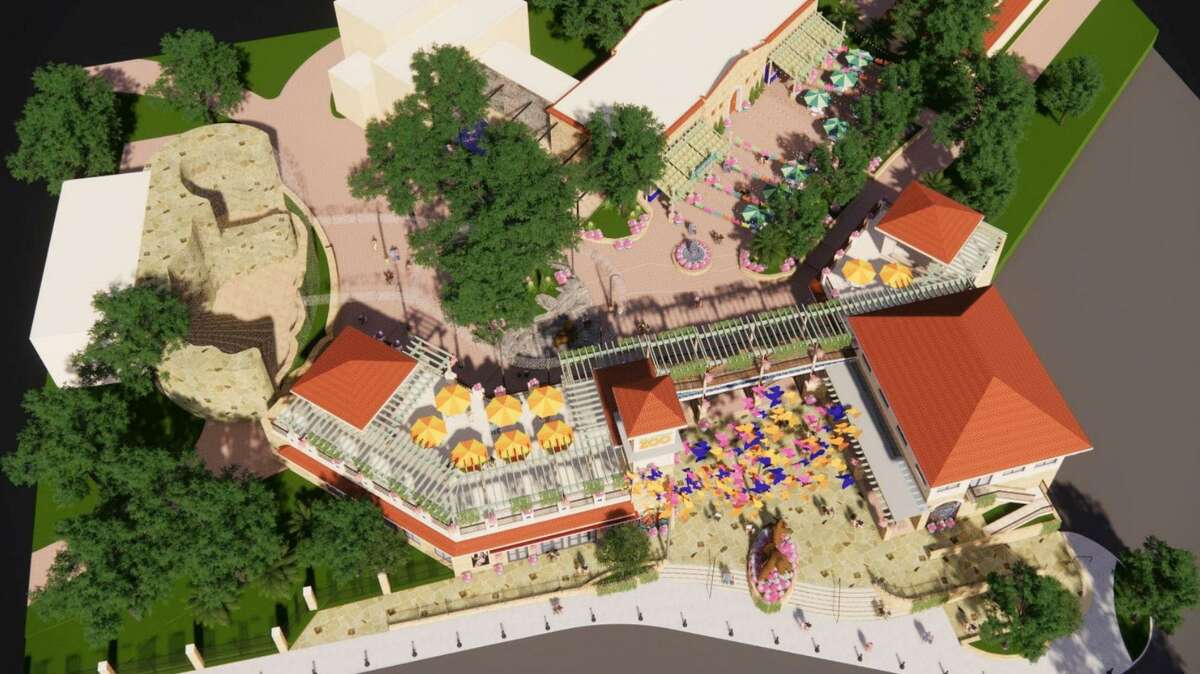 An artist's rendition of the proposed new entrance building of the San Antonio Zoo. The San Antonio Zoo recently announced plans to replace, redesign and expand its outdated and inefficient front entrance. The project is part of a long-term master plan in development to improve the zoo's infrastructure, accessibility, safety, and ease of use for guests and park visitors.