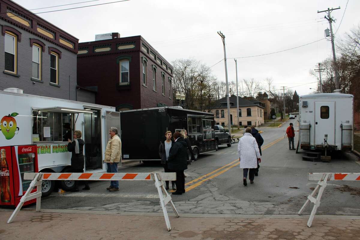 The Victorian Sleighbell and Old Christmas Weekend food truck court was located on Oak Street between River and Water streets in 2021. It will return to that location in 2022.