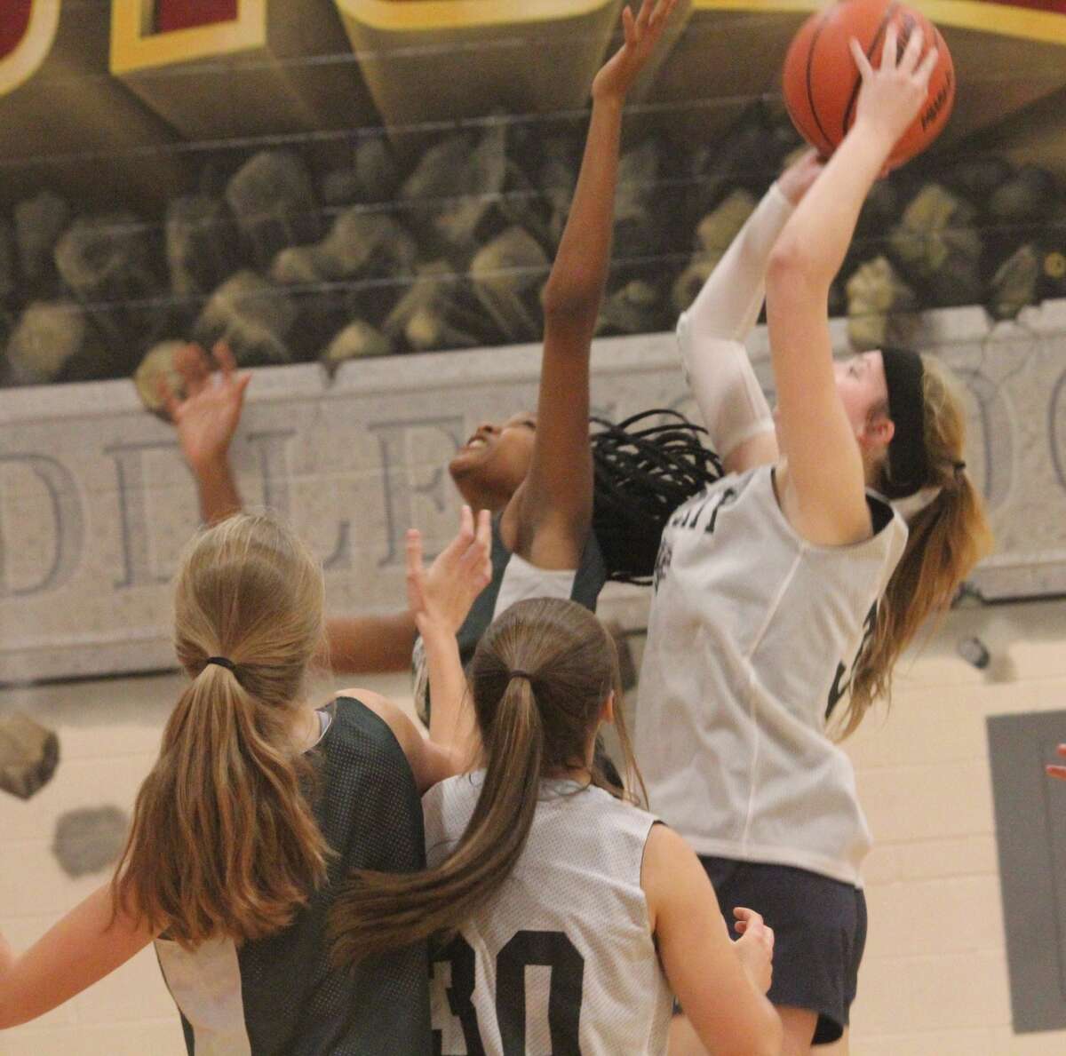 Christina Malackanich goes to the hoop for Reed City during a recent scrimmage against Pine River.