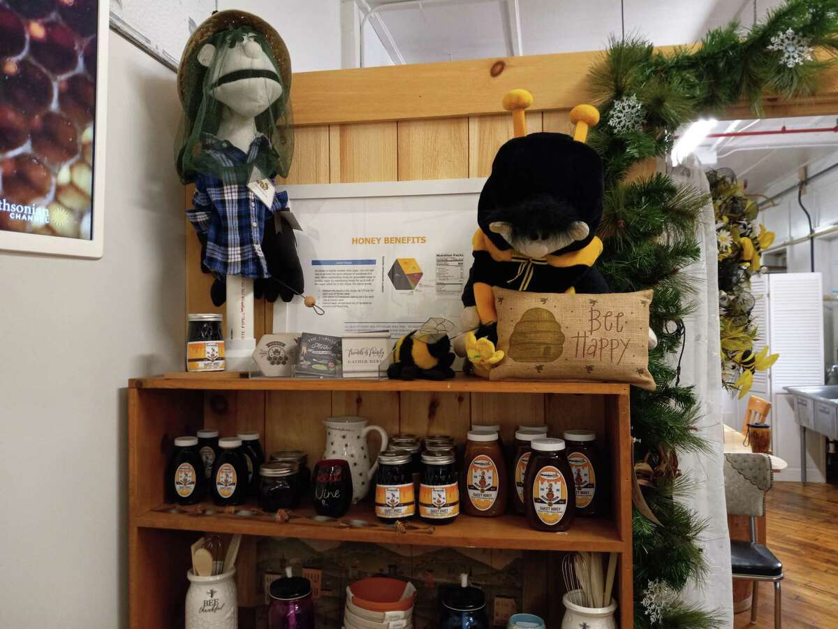 A display of honey at the Humble Bee in Oakville.