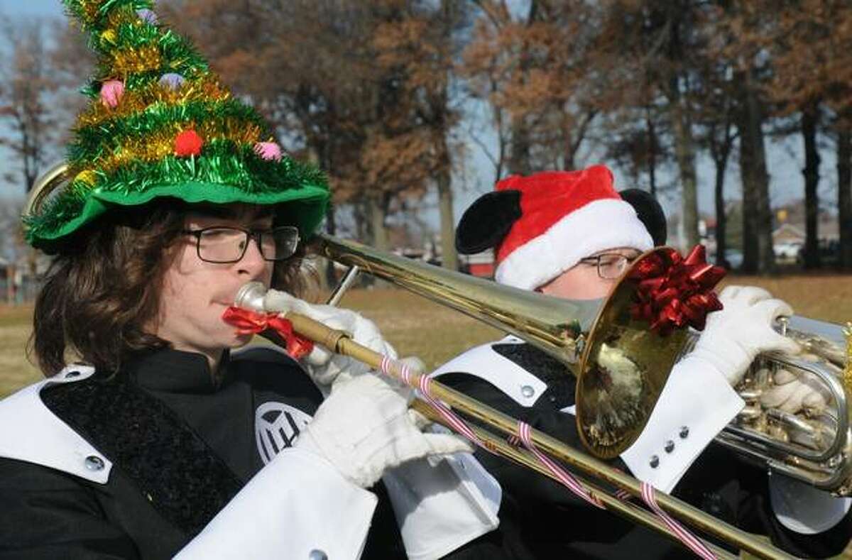 The Granite City High School Marching Band was decked out for the season during Saturday’s parade. The city’s inaugural Candy Cane Parade was held Saturday, along with the Winter Wonderland Festival.