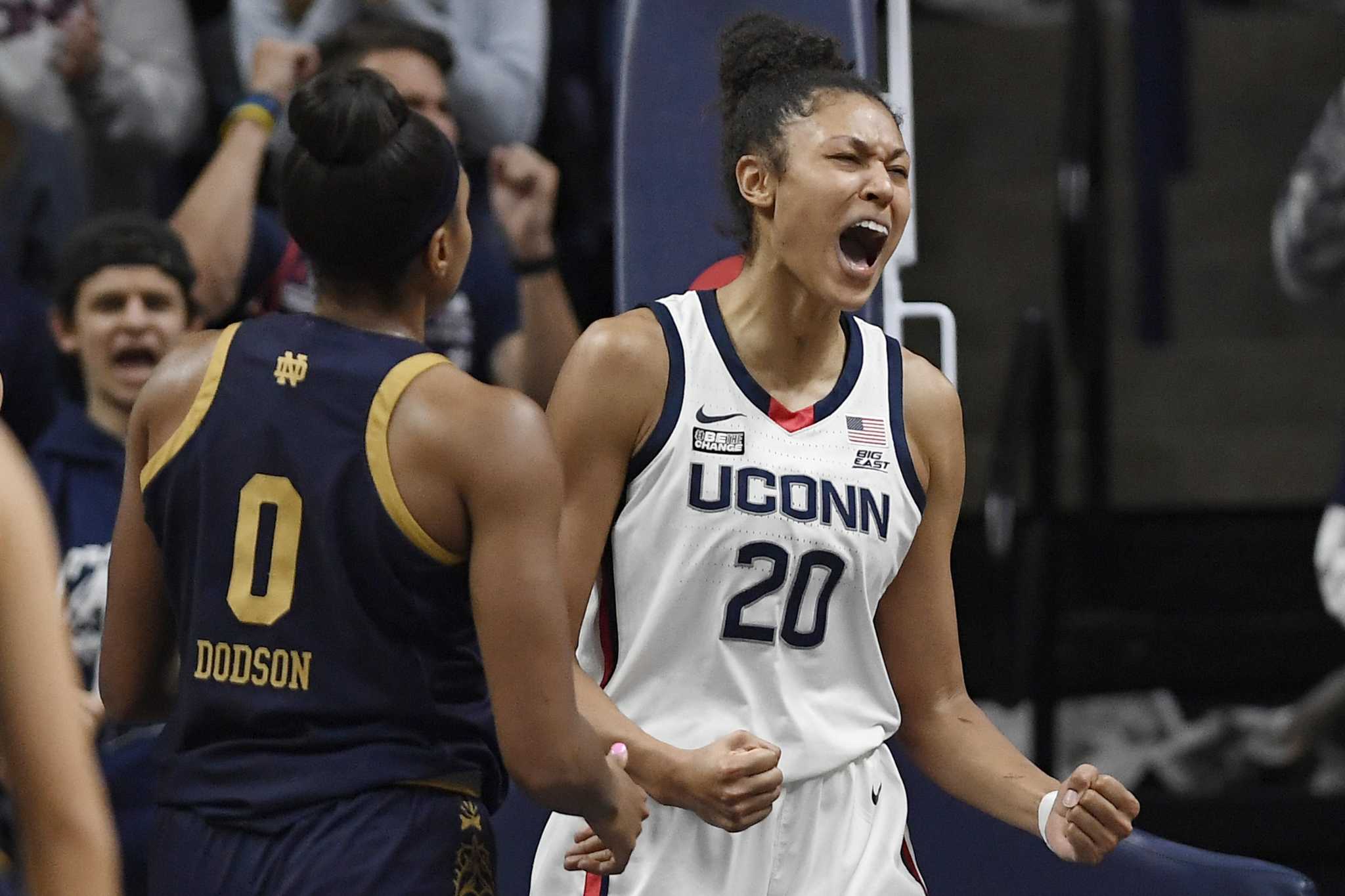 UConn defeats Notre Dame Sunday, but star Paige Bueckers helped off court with injury late in game - Vimarsana News