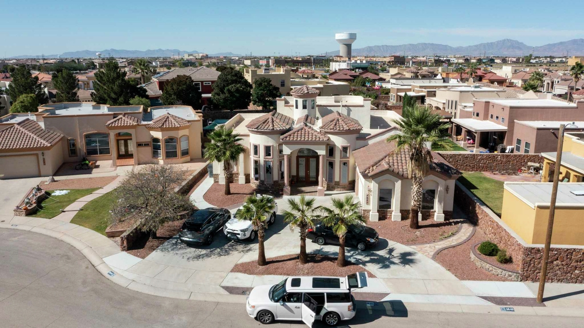 This parsonage in El Paso, owned by the Nueva Iglesia Puerta del Cielo church, boasts 4,800 square feet and a swimming pool, according to appraisal records.