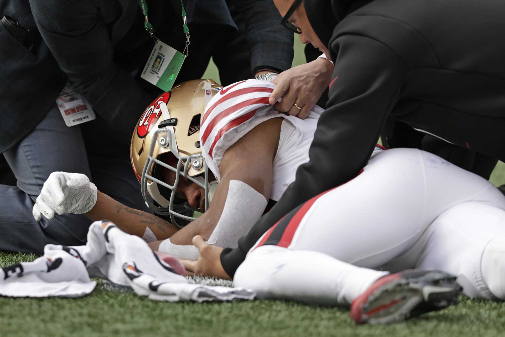 Quarterback injuries, self-inflicted penalties doom 49ers – Delco