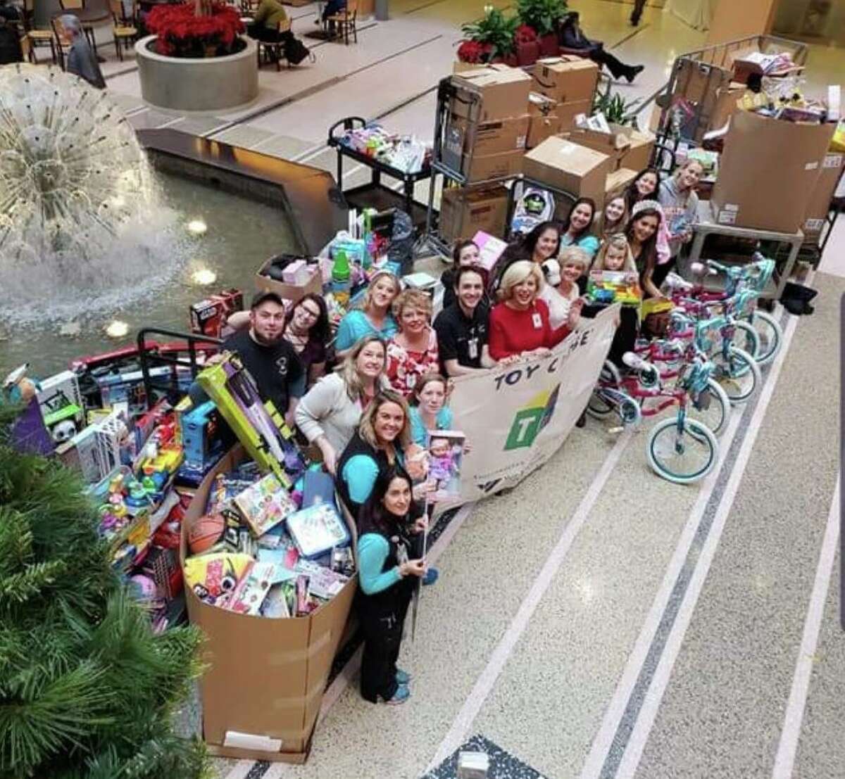 The delivery at Yale New Haven Hospital from Faith's Annual Toy Drive in 2019, when Faith and Lisa Tremblay collected over 2,300 toys in 2019, making them the largest single donor to the Toy Closet.