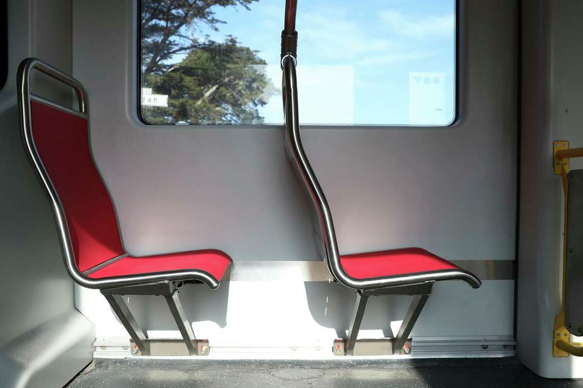Muni’s new seats with dents that allow riders to firmly plant their derrieres have been rolled out on the new two-car train.