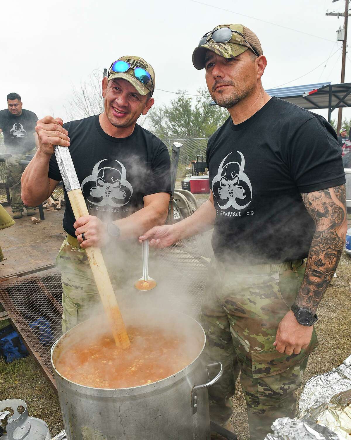 Texas National Guard team members Lt. Adrian Torres and Sgt. Jesus Lozano on Jan. 18, 2020.