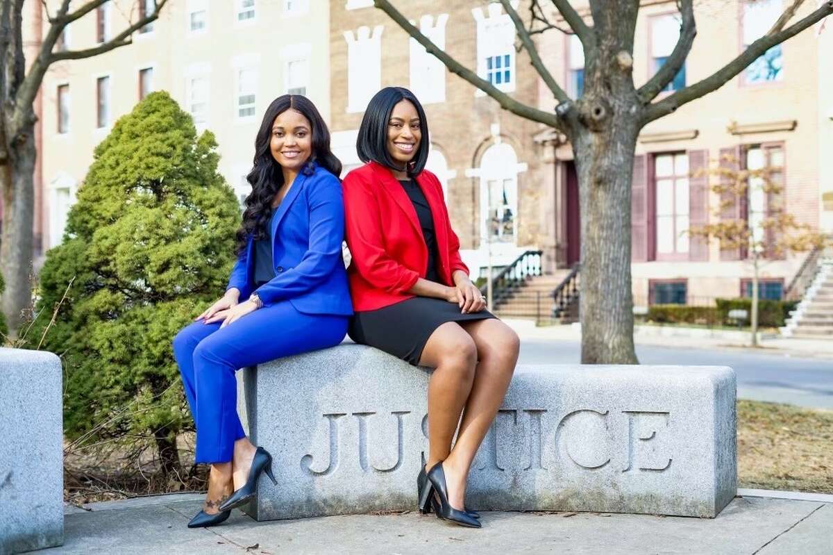 Kimberley Wallace, left, and Raysheea Turner, established Wallace Turner Law last year, the first local firm owned by two Black women. 