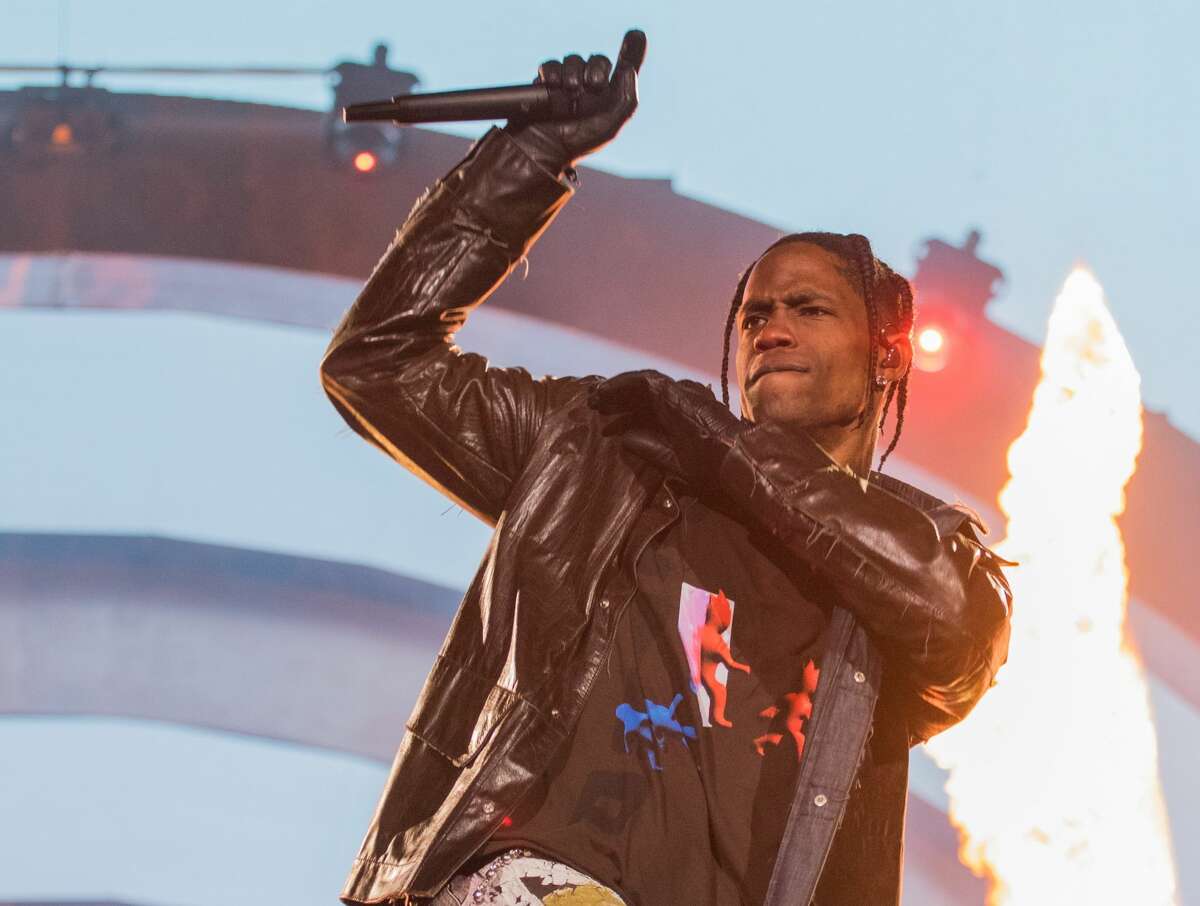 Travis Scott performs onstage during the third annual Astroworld Festival at NRG Park on November 05, 2021 in Houston, Texas. 