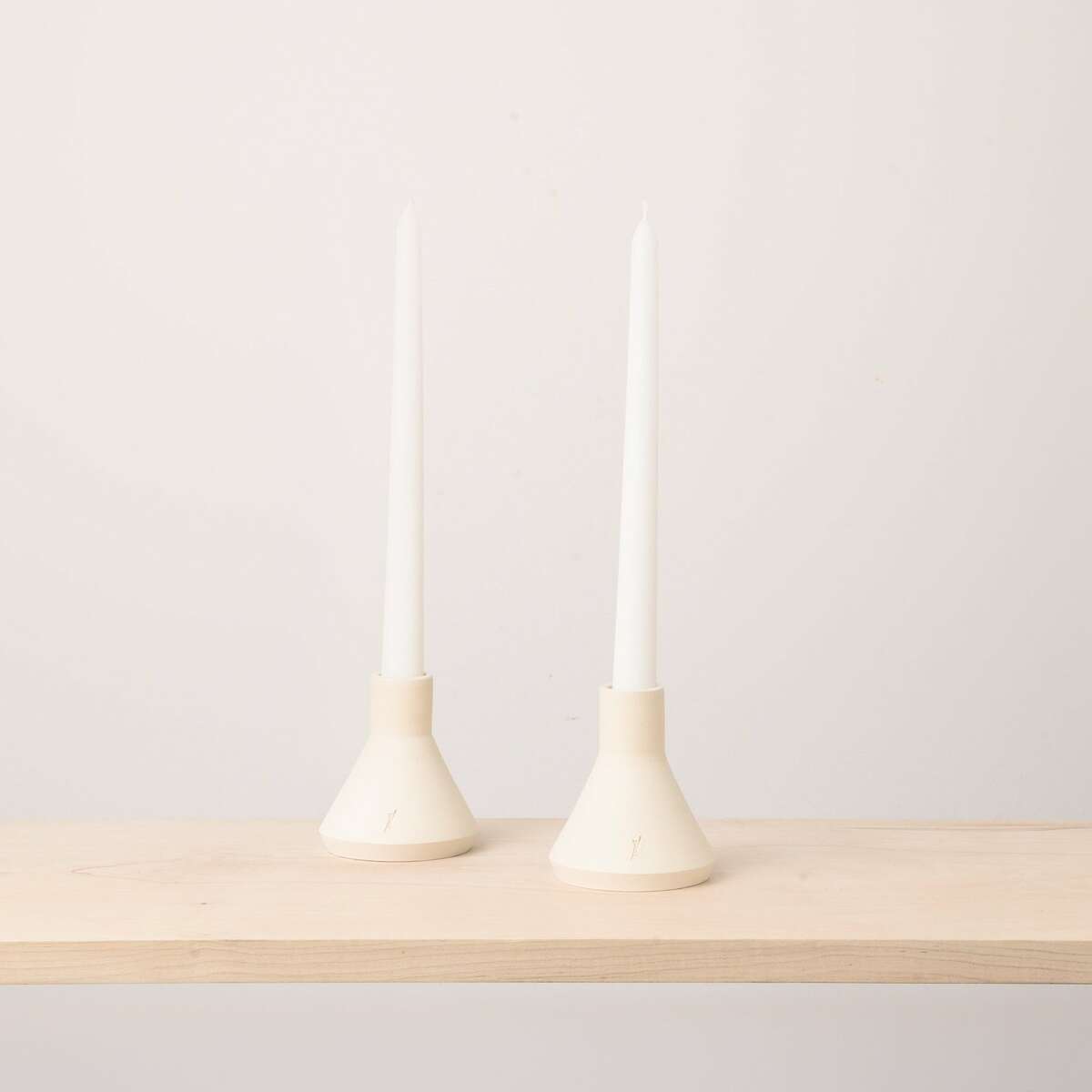 Upstate Table's Rebecca Miller Ffrench is a fan of L’Impatience Ceramics' minimalist, and affordable, candlesticks and vases. 