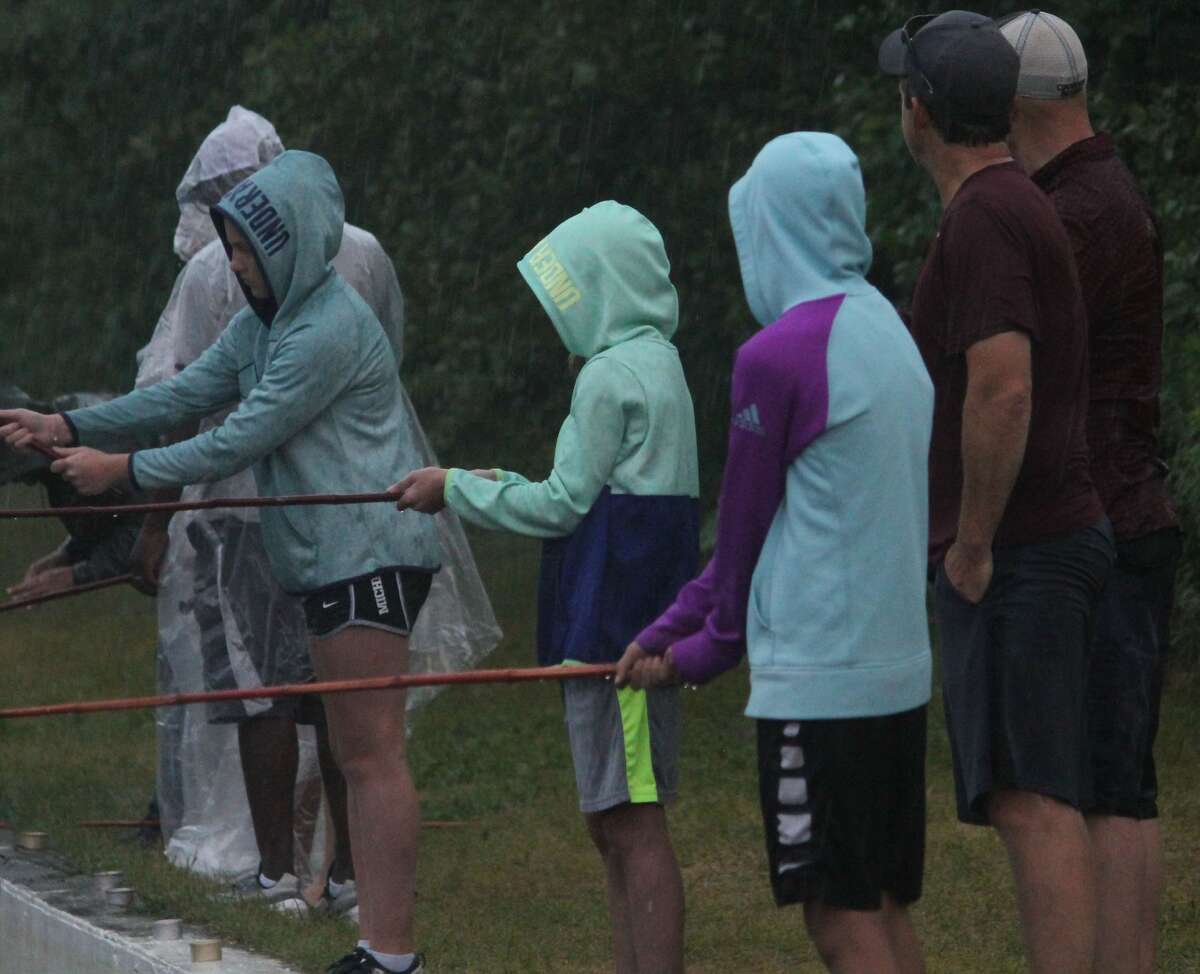 The days of shore fishing has ended with the onset of winter weather.