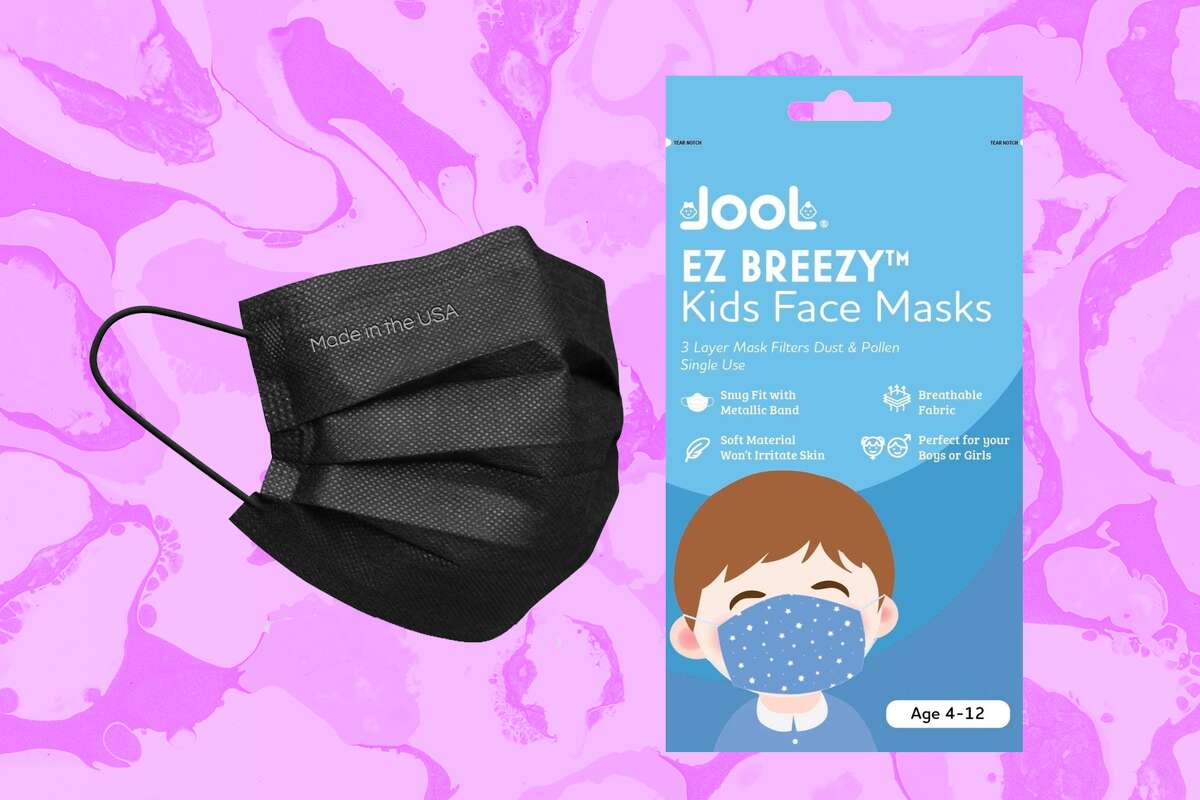 ECOGAURD ASTM Level 3 Disposable Face Masks, 4-ply - ($20.99) and Jool EZ Breezy Kids Disposable Face Masks ($16.99) from Amazon.  
