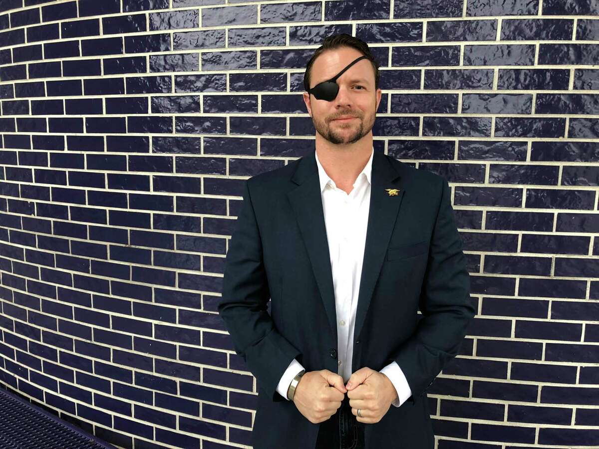 Dan Crenshaw, then the Republican congressman-elect for Texas's 2nd Congressional District, posed for a portrait two days after his election victory made him a rising star for the GOP.