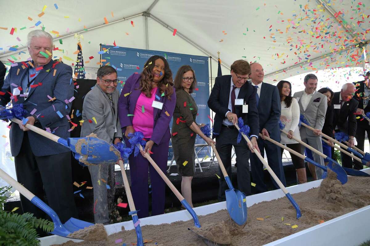 Texas Biomedical Research Institute leaders break ground on a new animal care complex in December. The institute is seeking American Rescue Plan funds for a broader campus makeover.