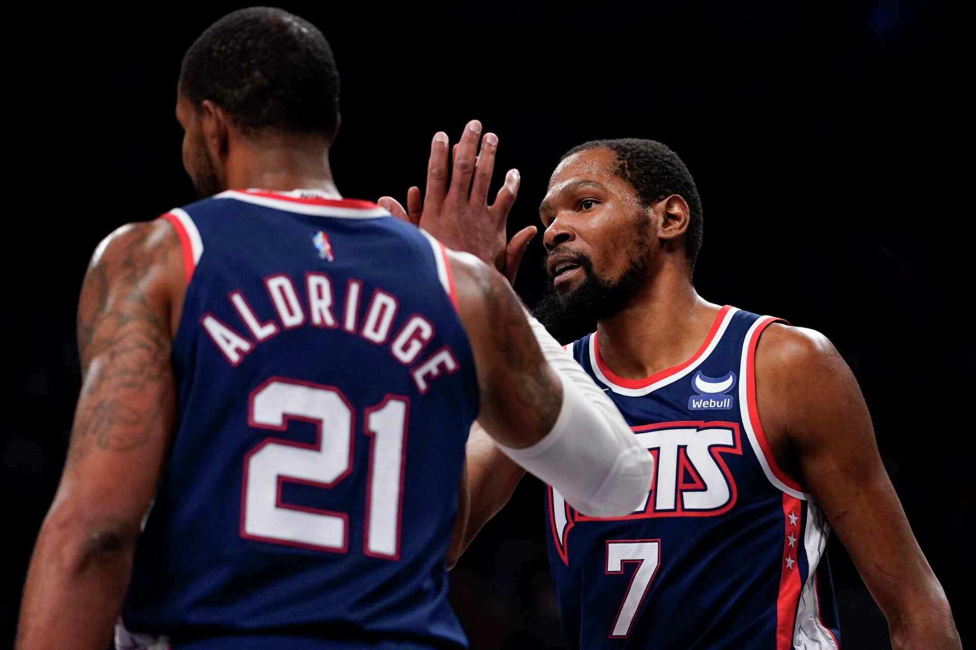 Nets' Kevin Durant, LaMarcus Aldridge to sit out vs. Rockets for rest, image size:1920x1280