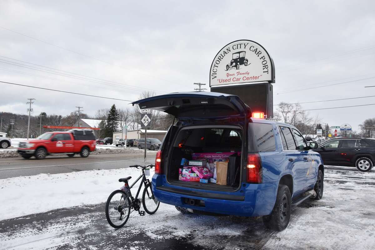 The Stuff the Blue Goose campaign was off to a strong start Wednesday afternoon with plenty of items like toys, sleds and bicycles being donated. 