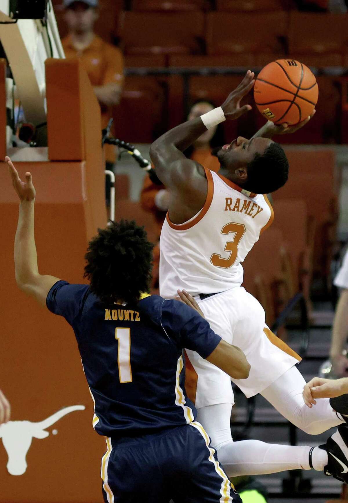 Texas will try to counter Seton Hall’s height advantage Thurs- day with the slashing ability of players like Courtney Ramey.