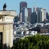 The San Francisco skyline is seen from 20th and Wisconsin streets in the Potrero Hill neighborhood of San Francisco, Calif. Monday, October 18, 2021.