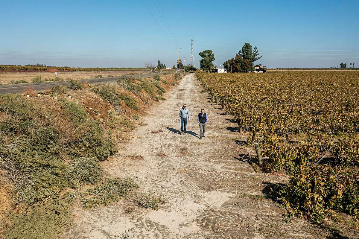 Does earthquake weather exist in California? Here's an explainer. From left: Jerry Rai and Jon Reiter walk through Rai’s grape farm, Wednesday, Oct. 27, 2021, in Fresno, Calif. The state’s exceptional drought and new restrictions on groundwater pumping could force farmers in the San Joaquin Valley to fallow as much of 750,000 acres of irrigated land. Farmers and environmentalists worry that leaving so much land idle could create a dust bowl in the region and leave the valley scarred by eroded and weed-covered lots. To prevent that, the state has set aside $50 million for a new program to help farmers repurpose dry lands by turning it into wildlife habitat, groundwater recharge basins, livestock range or planting unirrigated cover crops. Proponents hope the program can be a template for a larger effort to ensure farmland fallowed due to climate change doesn’t become a nuisance in agricultural communities. Rai’s grape farm will be removed because of water restrictions.