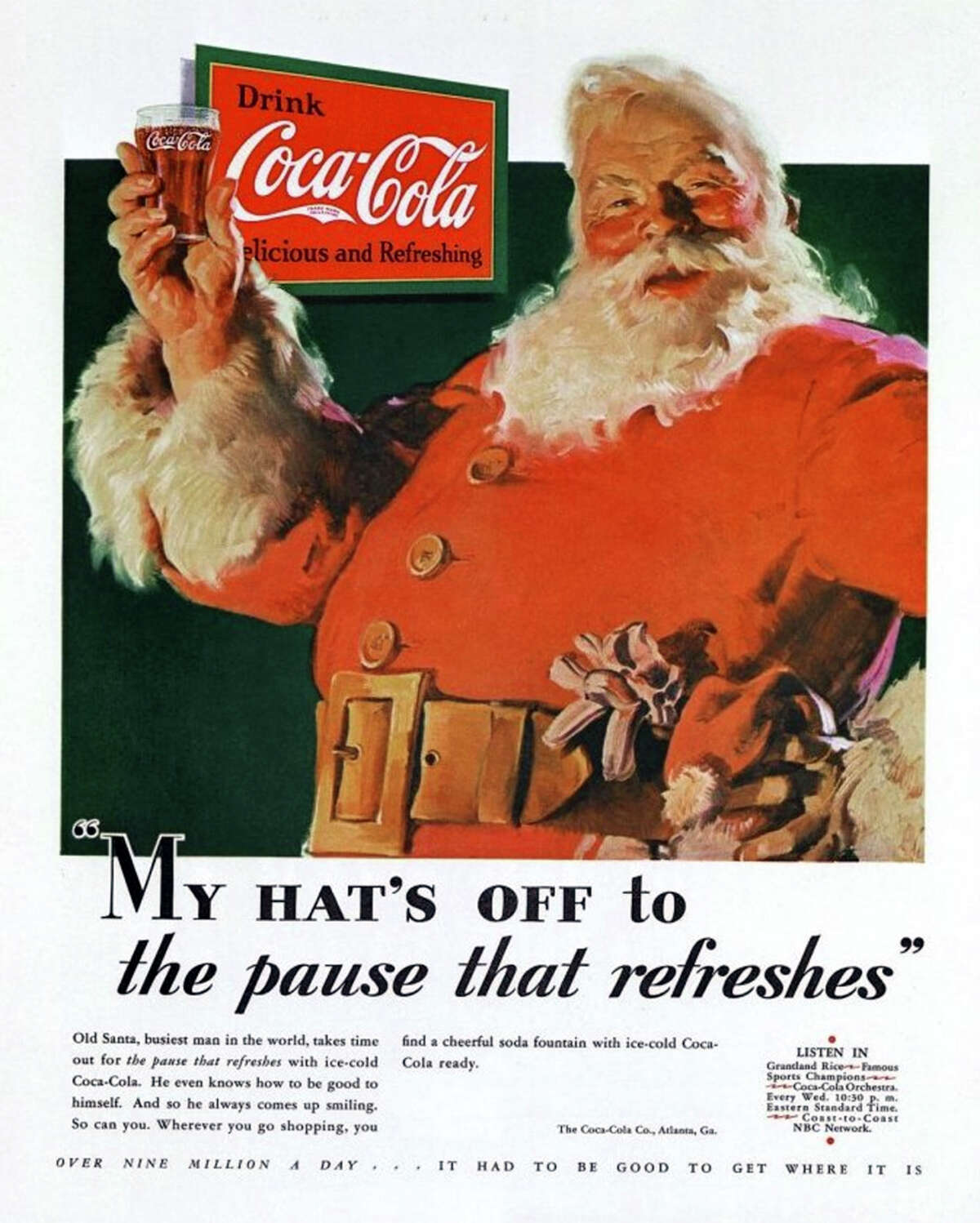 The Coca-Cola company’s website claims to have invented him in the 1930s as part of an advertising campaign, but the real roots are to be found during the Civil War. 
