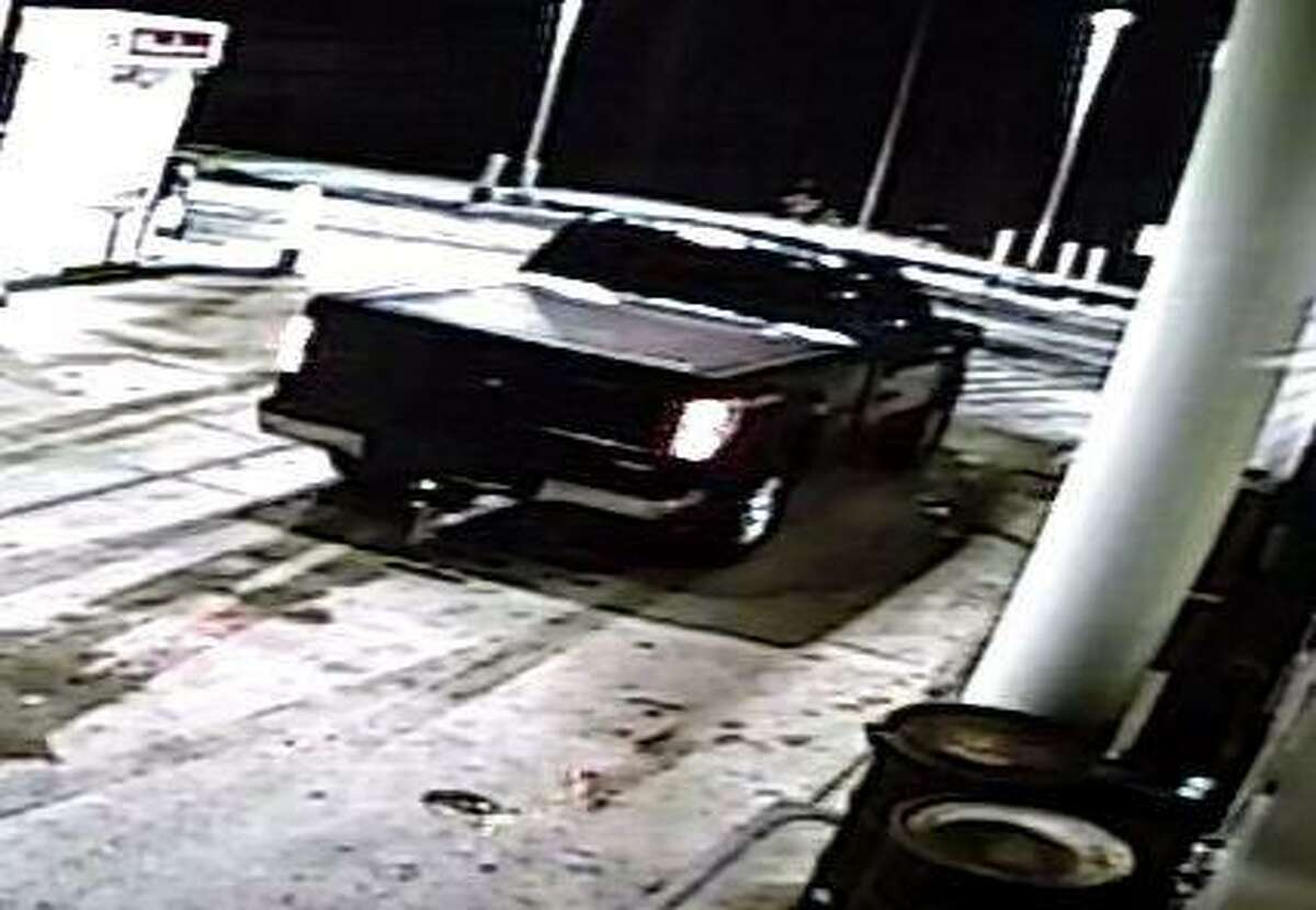 Police are seeking an individual they say robbed a gas station in Glastonbury, Conn., at gunpoint Thursday, Dec. 9, 2021, and fled in this truck.
