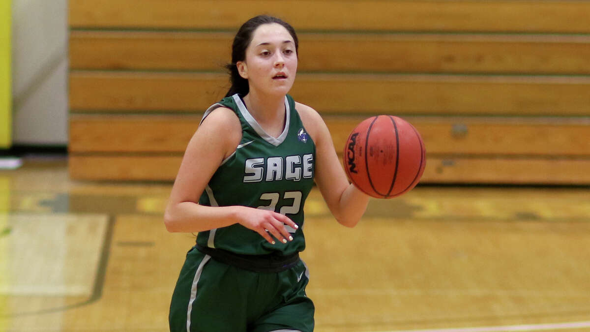 Sage women’s basketball standout Sammy Pasinella, from Mechanicville, is averaging 18.4 points per game.