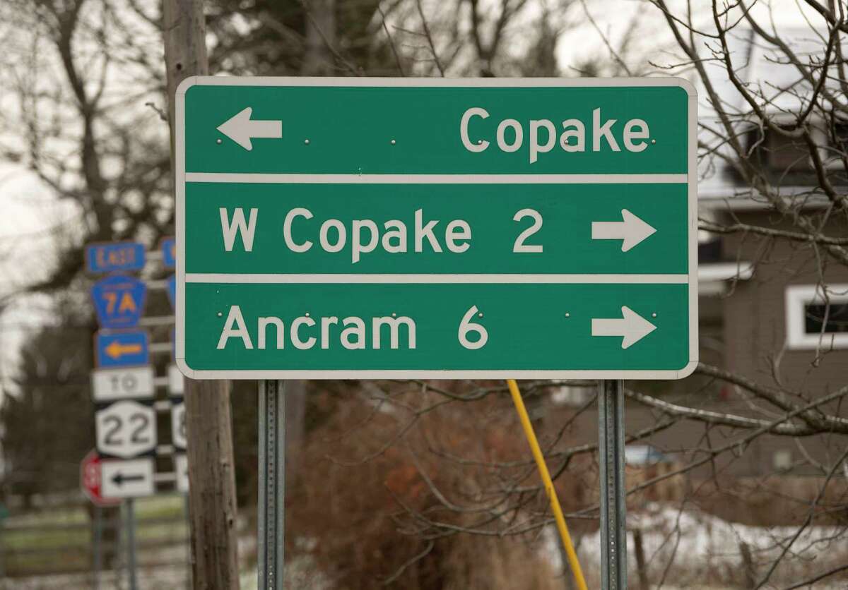 Sign for Copake on Thursday, Dec. 9, 2021 in Copake, N.Y.