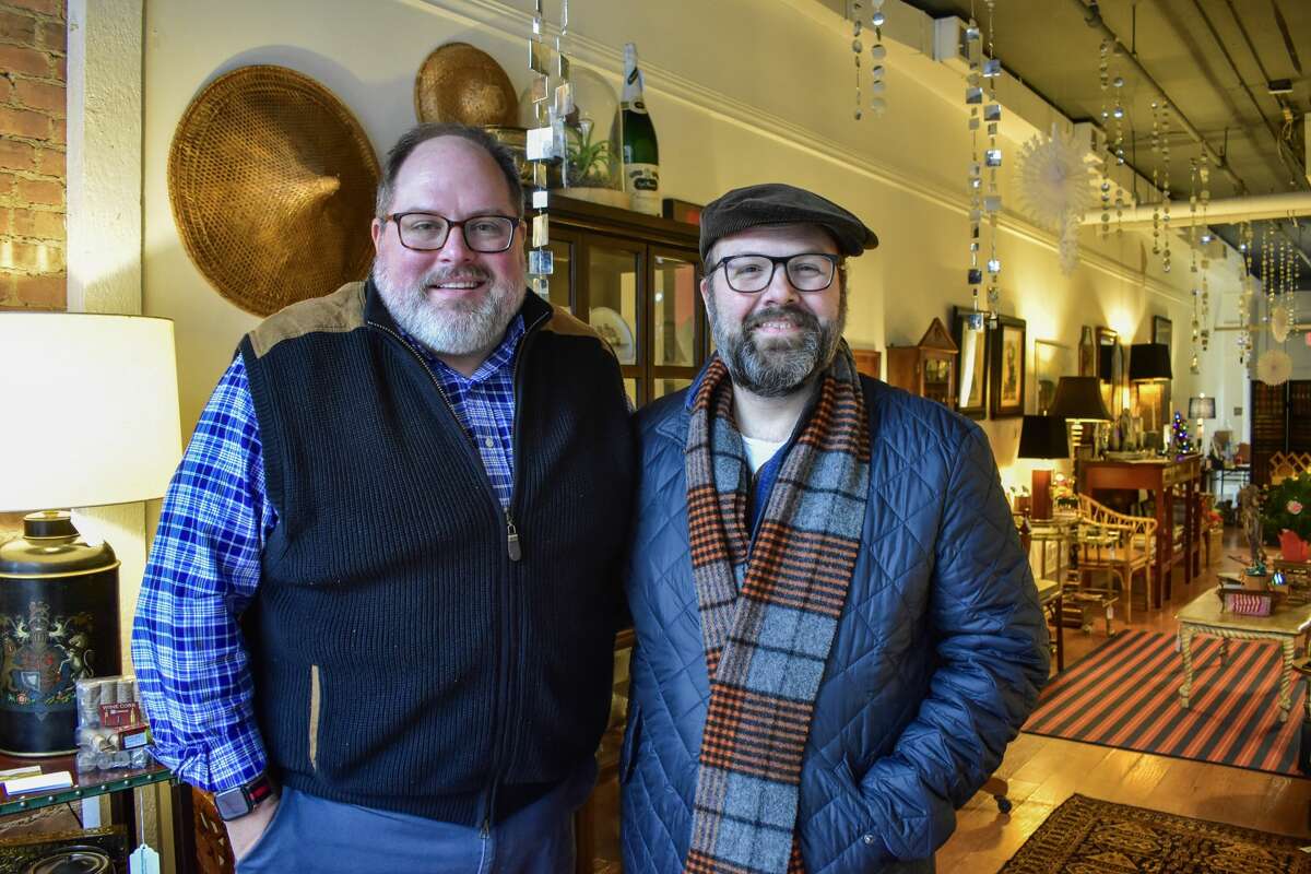 Drewry Penn and Brannon Boswell, owners of The Barony Collection, a pop-up vintage store which opened on South Norwalk's Washington Street. 