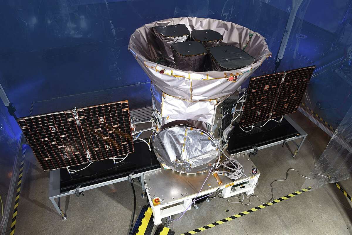 The fully integrated Transiting Exoplanet Survey Satellite, which launched in 2018 to find thousands of new planets orbiting other stars.
