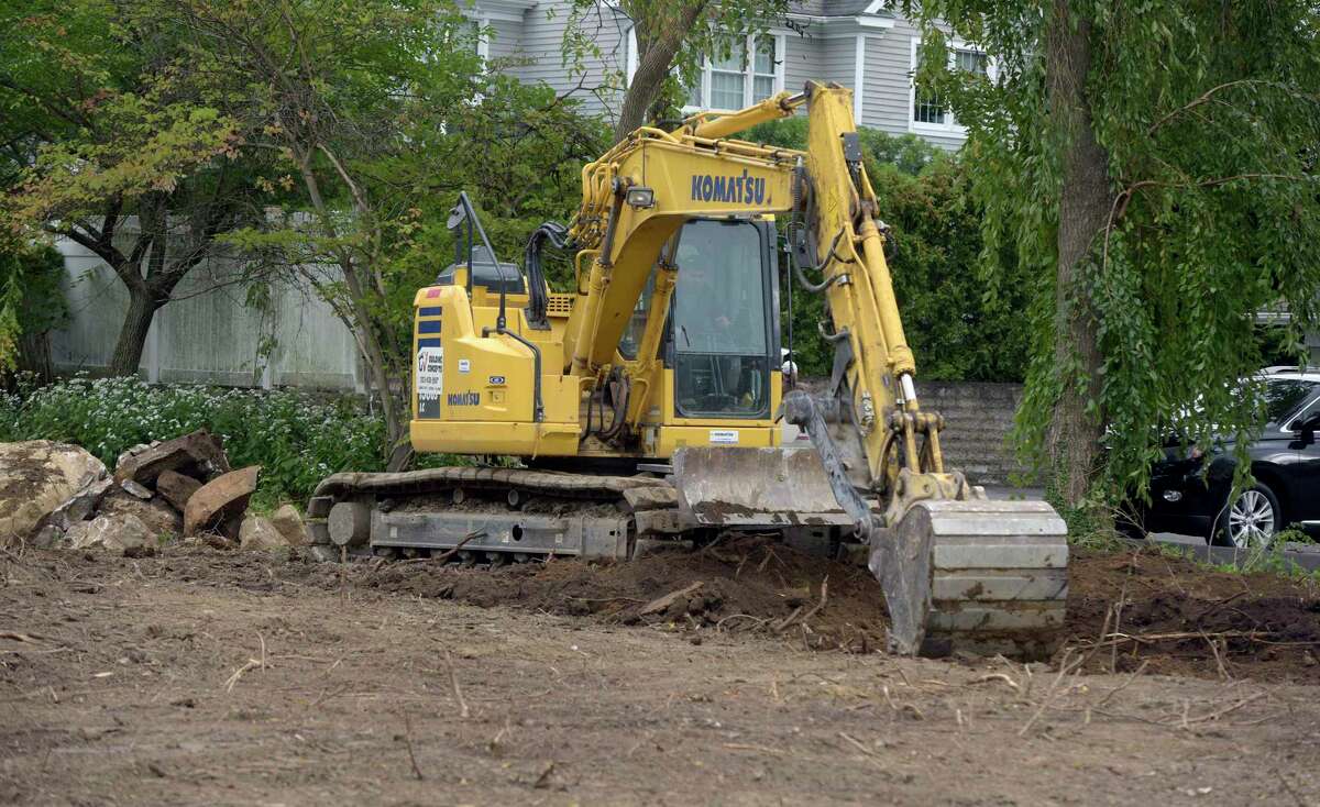 After CV Building Concepts razed a house at 8 New Street in Ridgefield last fall, town officials are looking to change Connecticut’s building code to bring stiffer penalties to those who violate the statute. Thursday, Sept. 30, 2021, Ridgefield, Conn.
