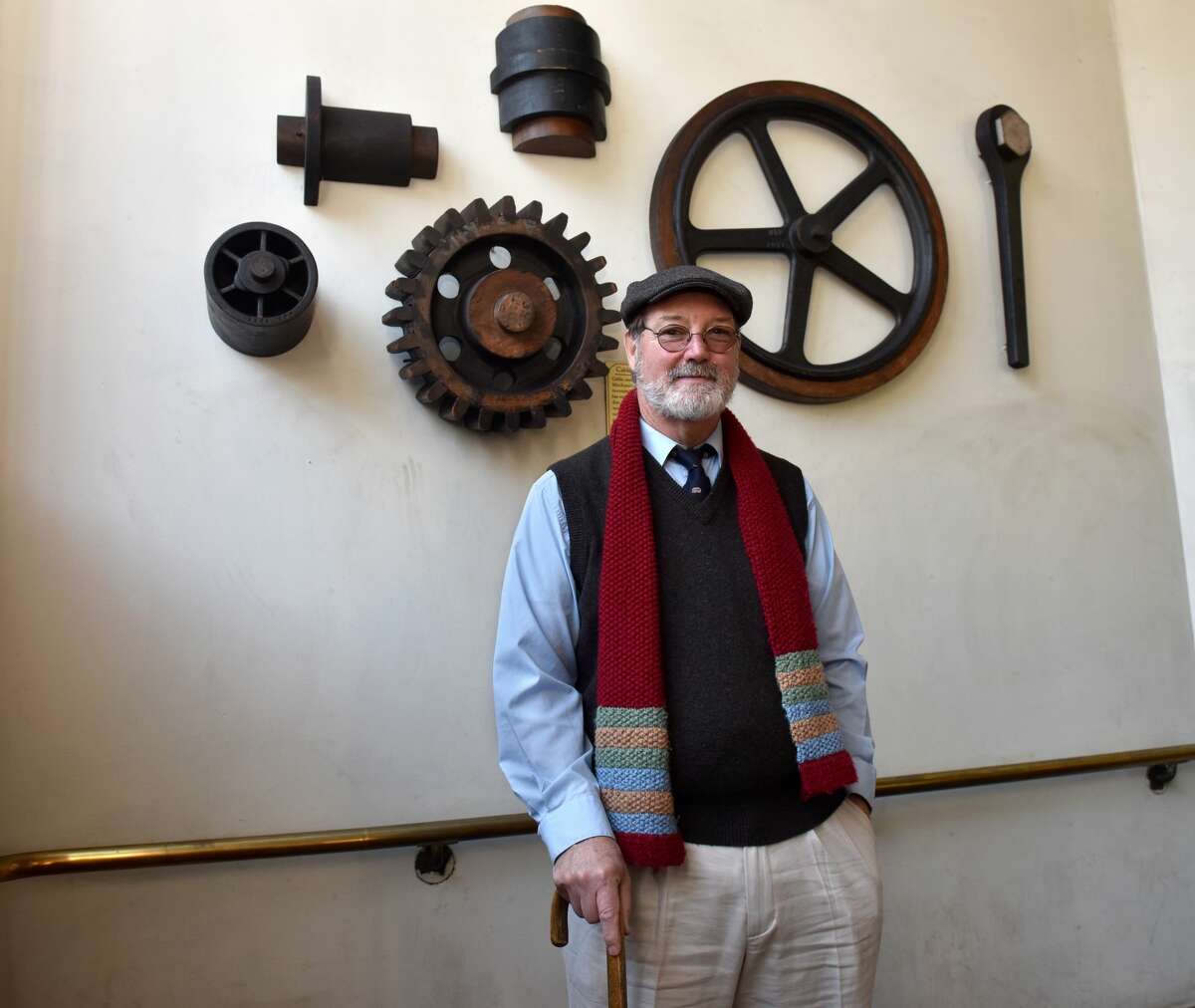 Michael Phipps, director of the San Francisco Cable Car Museum, pictured at the entrance to the museum.