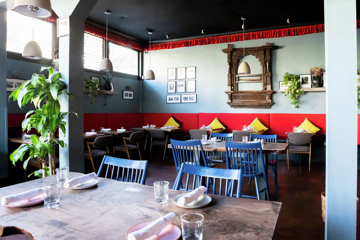 The dining room at Base Camp Restaurant on December 10, 2021 in San Francisco.