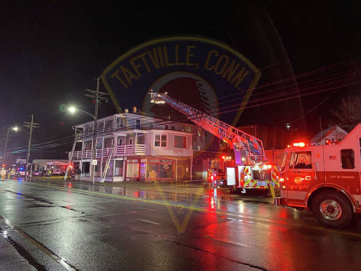 Fire crews responded to a fire in Taftville on Dec. 11, 2021.