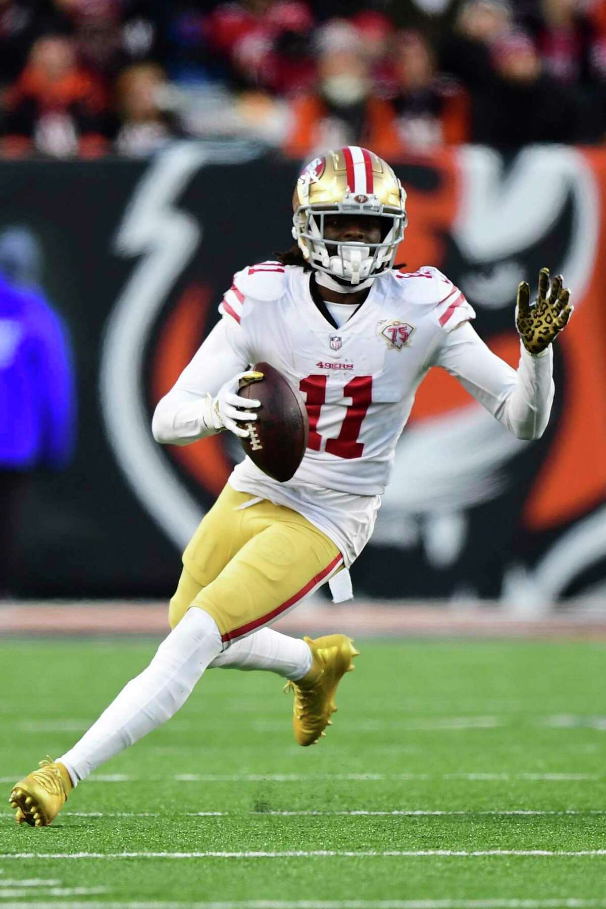 49ers wide receiver Brandon Aiyuk finding the end zone more fun