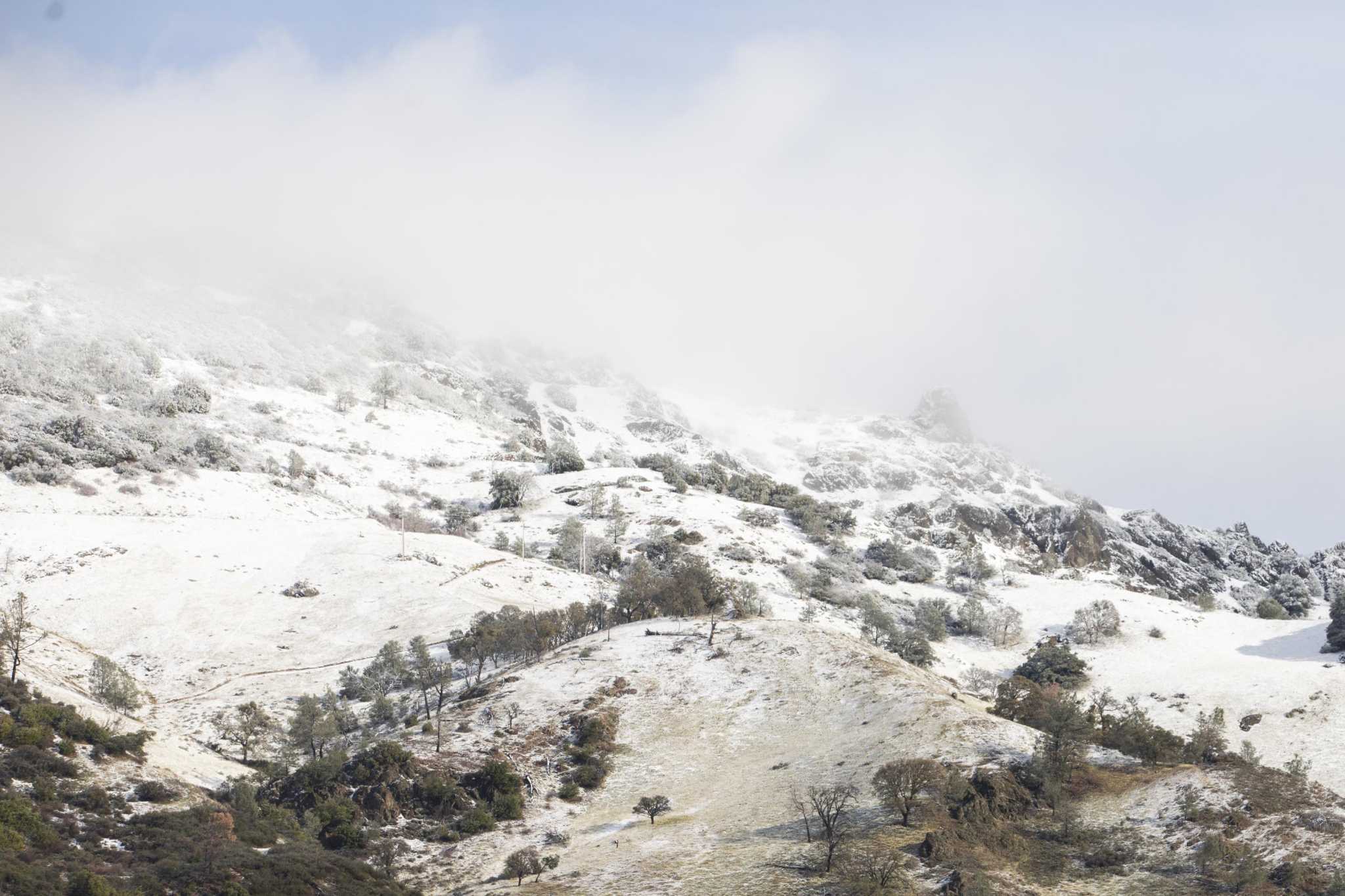 These photos of snow-covered Mount Diablo are like a winter wonderland.