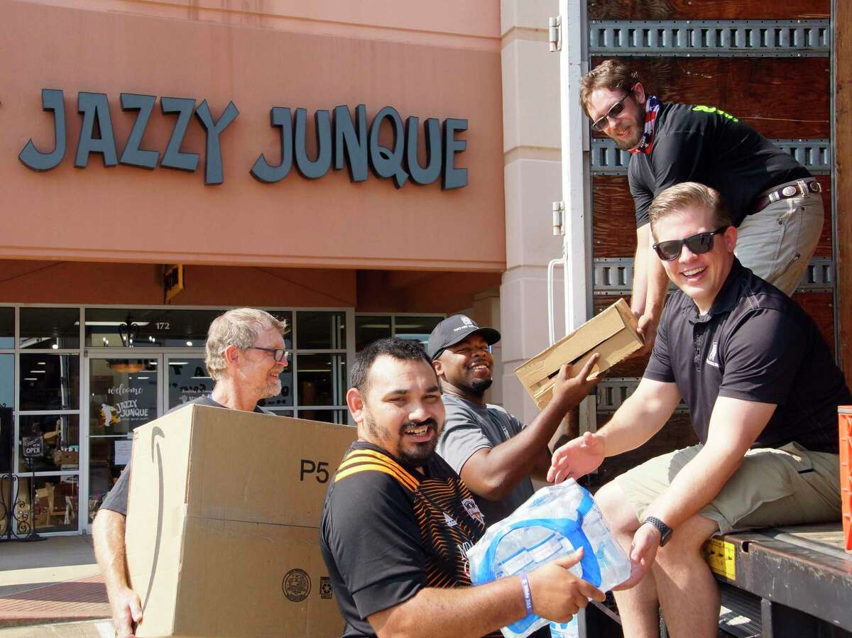 Volunteers from New Danville's storefront, Jazzy Junque, help out with hurricane relief efforts in the area in September of 2021. The Willis-based nonprofit that serves adults with intellectual and developmental disabilities recently received a donation from the Houston Texans.