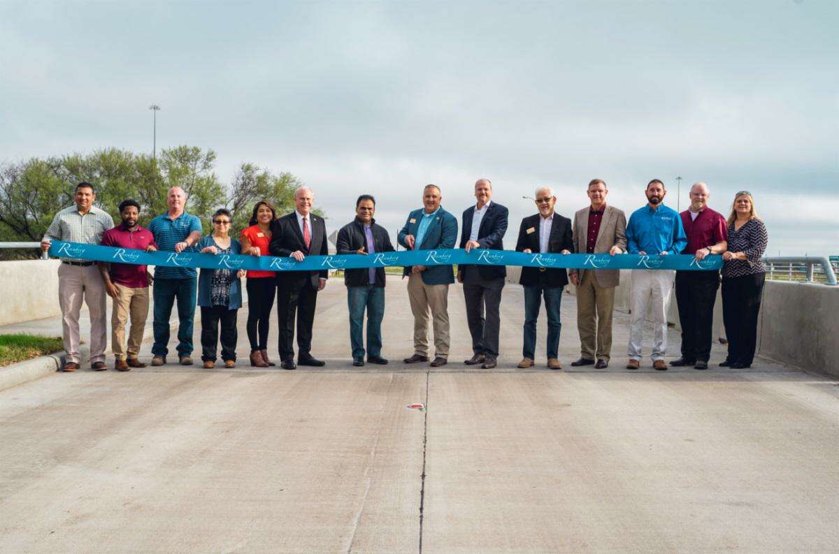 The city of Rosenberg holds a ribbon-cutting on Tuesday, Dec. 14, marking the opening of the Bamore Road expansion.