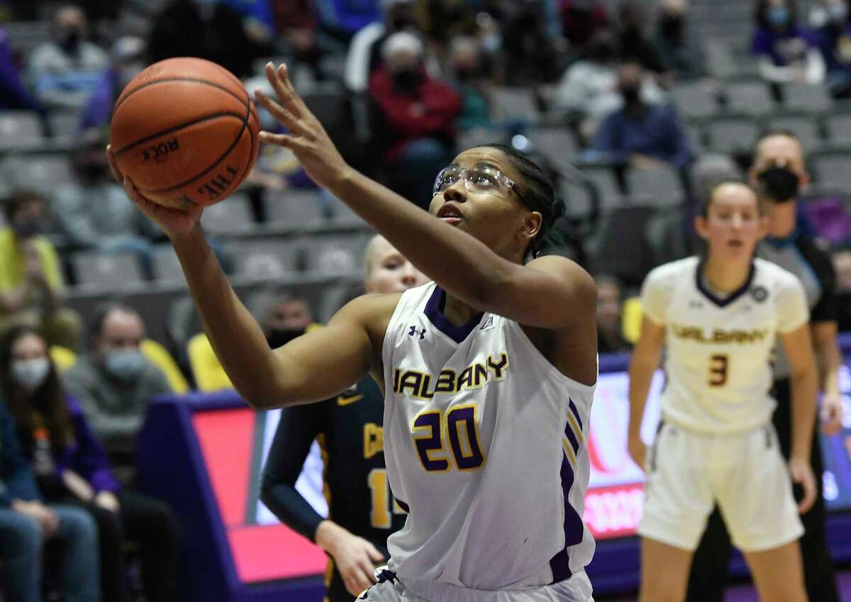 UAlbany guard Kayla Cooper, seen here against Canisius, has been stepping up in conference play.