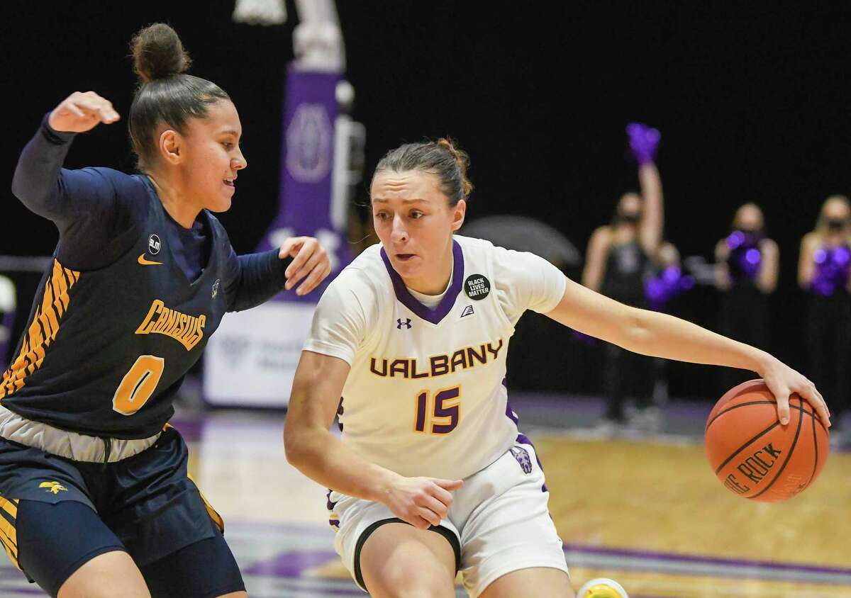 UAlbany guard Morgan Haney said the fans and atmosphere at SEFCU Arena have contributed to the Great Danes' undefeated record at home.