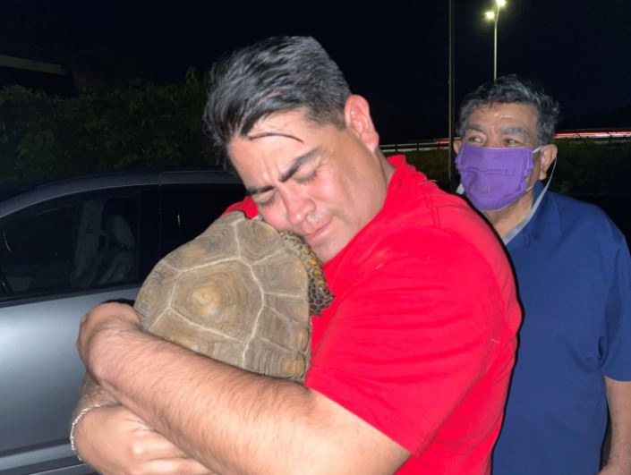 Exalcalde de Texas se reúne milagrosamente con tortuga mascota desaparecida