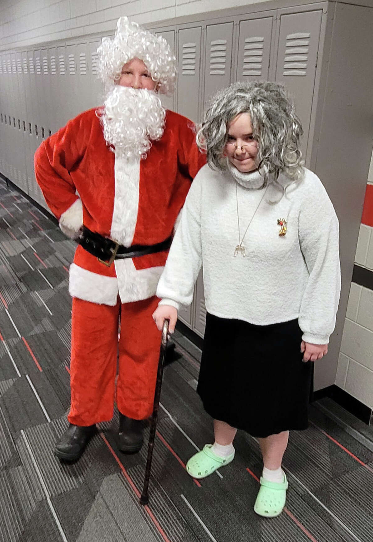 On Wednesday, Dec. 15, Reed City Middle School students showed their Christmas spirit. Fifth graders dressed like reindeer, sixth graders like elves, seventh graders like candy canes, and eigth graders like Santa Claus.