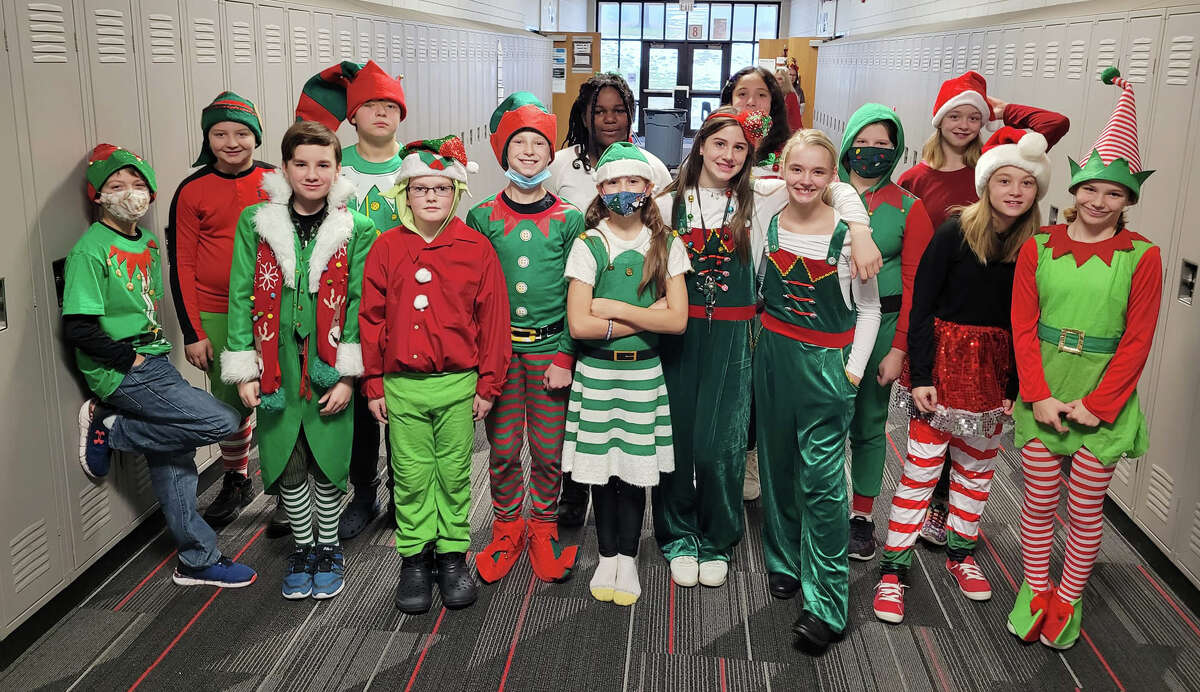On Wednesday, Dec. 15, Reed City Middle School students showed their Christmas spirit. Fifth graders dressed like reindeer, sixth graders like elves, seventh graders like candy canes, and eigth graders like Santa Claus.