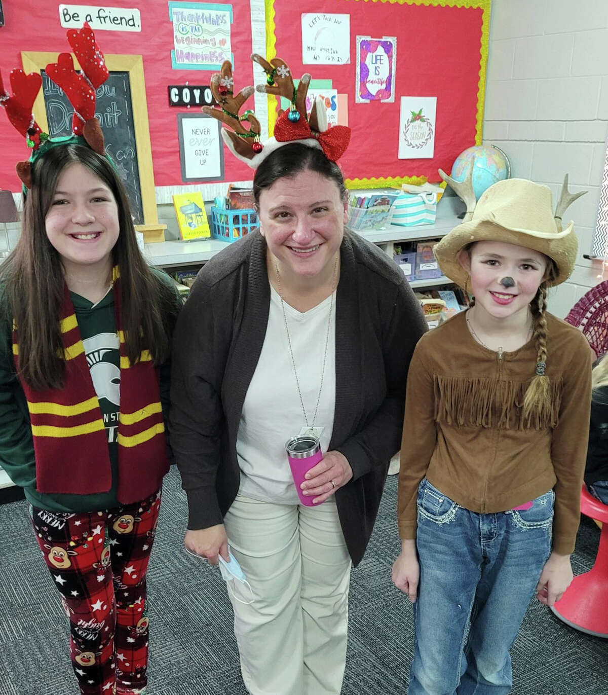 On Wednesday, Dec. 15, Reed City Middle School students showed their Christmas spirit. Fifth graders dressed like reindeer, sixth graders like elves, seventh graders like candy canes, and eigth graders like Santa Claus.