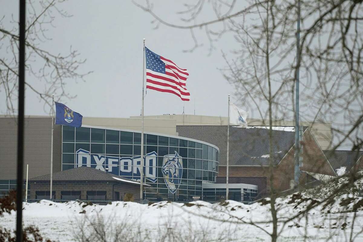Oxford High School in Oxford, Michigan, where a shooting took place on Nov. 30, 2021.