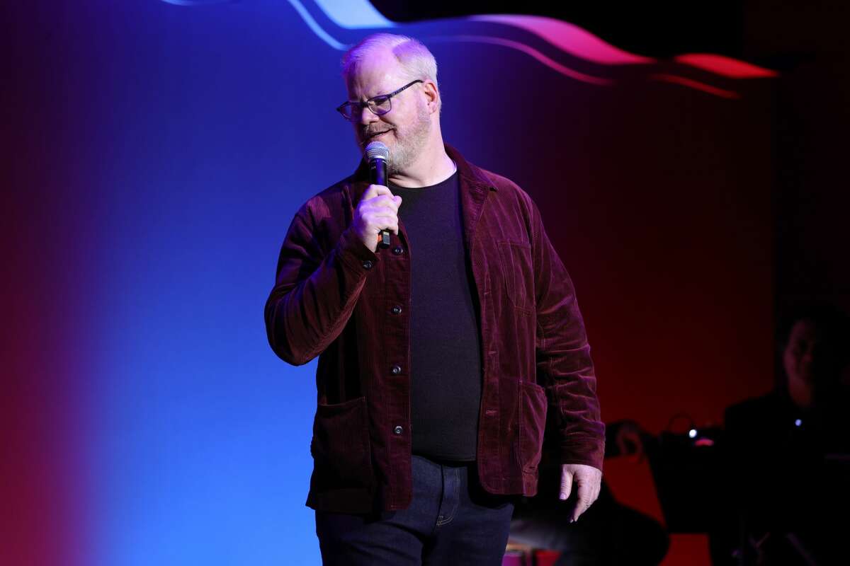 NEW YORK, NEW YORK - NOVEMBER 08: Jim Gaffigan performs onstage during the 15th Annual Stand Up For Heroes benefit at Alice Tully Hall presented by Bob Woodruff Foundation and NY Comedy Festival on November 08, 2021 in New York City. (Photo by Jamie McCarthy/Getty Images for SUFH)