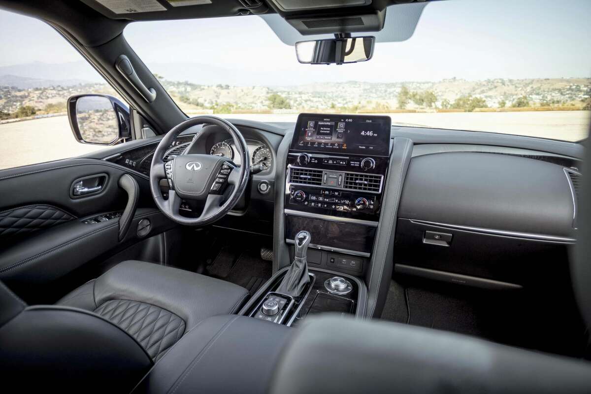 The 2022 Infiniti QX80 has a new, bigger interior interaction   surface  and wireless smartphone charger to complement its opulent interior, with a starting terms  of $70,600.