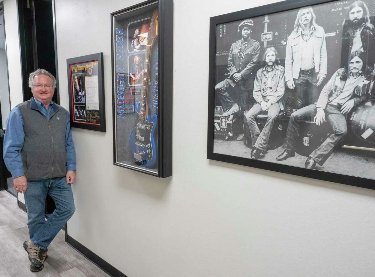 Jamie Small has a vast collection of rock memorabilia, his favorite being The Allman Brothers. 12/17/2021 Tim Fischer/Reporter-Telegram