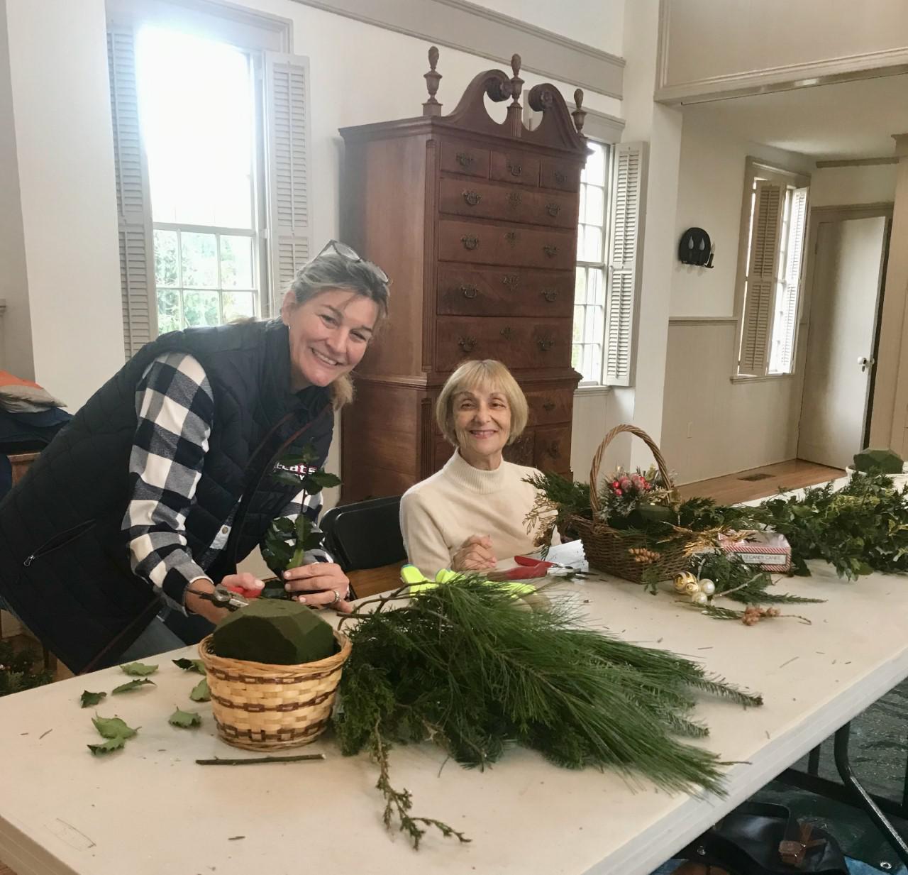 Wilton Garden Club members design holiday floral baskets for residents of the town, and wreath of the library - Vimarsana News